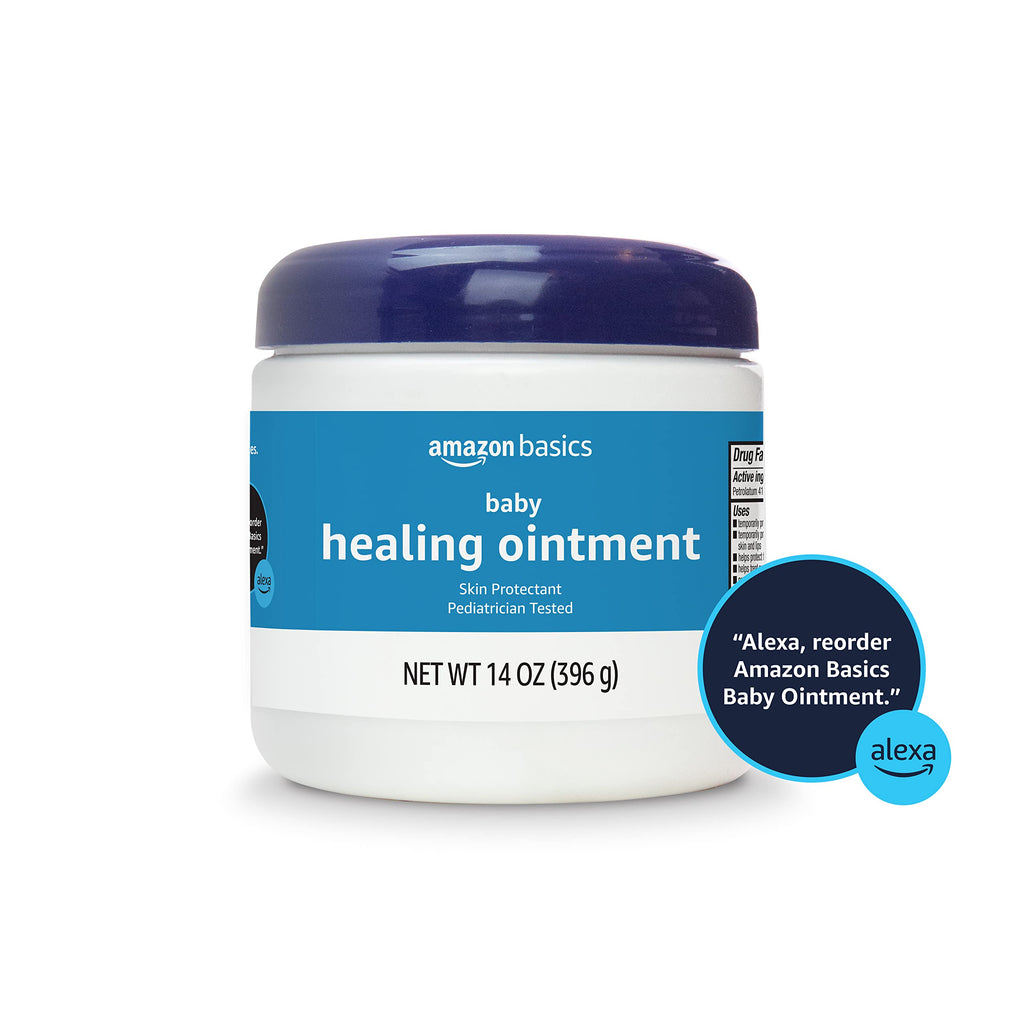Amazon Basics Healing Ointment for Babies, Skin Protectant for Dry or Cracked Skin, Pediatrician Tested, 14 Ounce, 1-Pack (Previously Solimo)